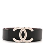 Calfskin CC Reversible Belt 75 30 Black Burgundy