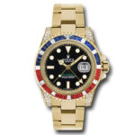 Rolex GMT-Master II 116758SARU 18K Yellow Gold Black Dial