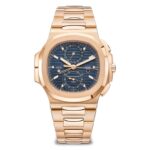 41mm Travel Time Chrono 18k Rose Gold Blue Dial