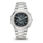 41mm Blue Gradiant Travel Time Chrono Dial Stainless Steel Bracelet