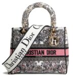 DIOR Lady D-Lite Medium Multicolor Cabinet De La Mer Motif