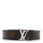 Calfskin Monogram 30mm LV Initiales Reversible Belt 90 36 Blue