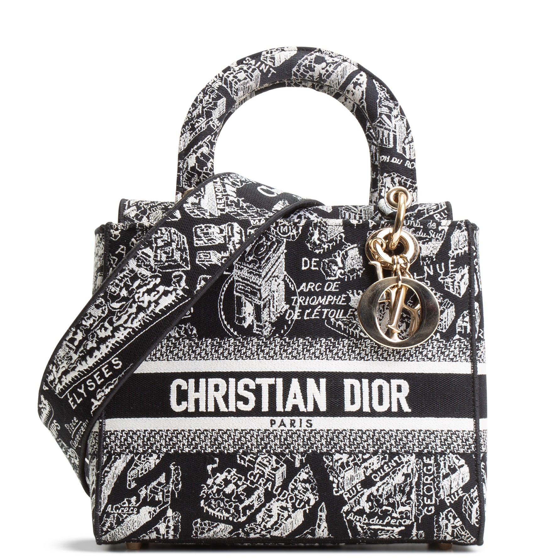 17479.jpg DIOR Lady D-Lite Plan de Paris Black/White - 图片 1