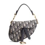 DIOR Mini Dior Saddle Bag Oblique - Blue