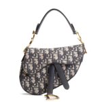 DIOR Mini Dior Saddle Bag Oblique - Blue