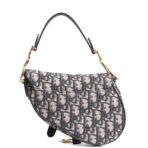 DIOR Mini Dior Saddle Bag Oblique - Blue - 图片 5