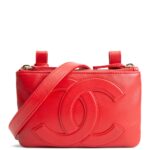 CHANEL CC Mania Double Waist Bag - Red