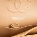 CHANEL Vintage Medium Double Flap Shoulder Bag - Nude - 图片 12