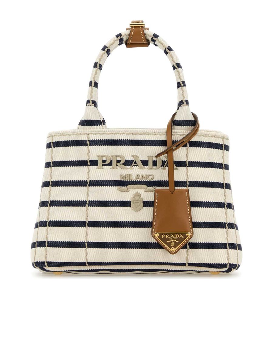 1BA038V8OX2HJN_F0C56-1.jpg Prada Jardinière Striped Cotton Canvas Mini-Bag - 图片 1