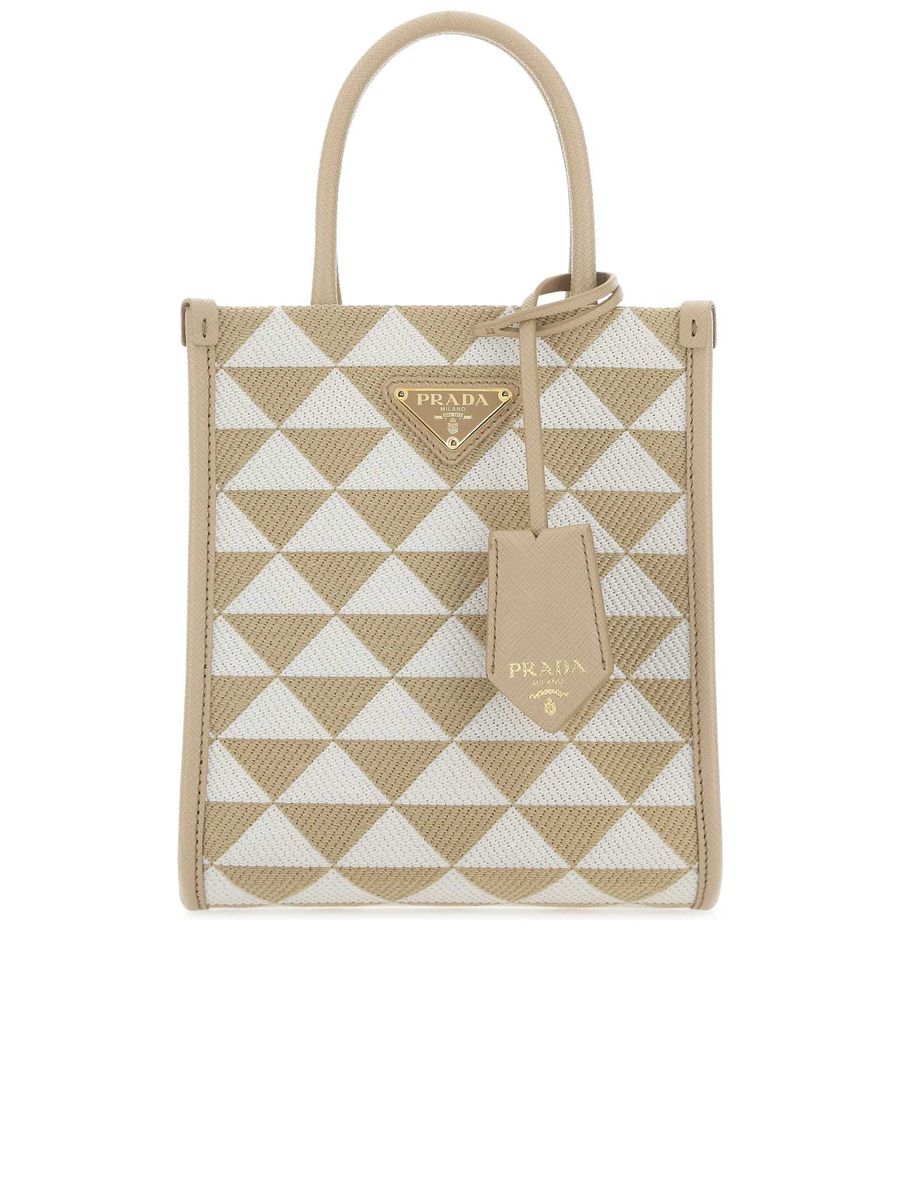 1BA355VOOM2FKL_F0J0A-1.jpg Embroidered Fabric Micro Symbole Handbag - 图片 1