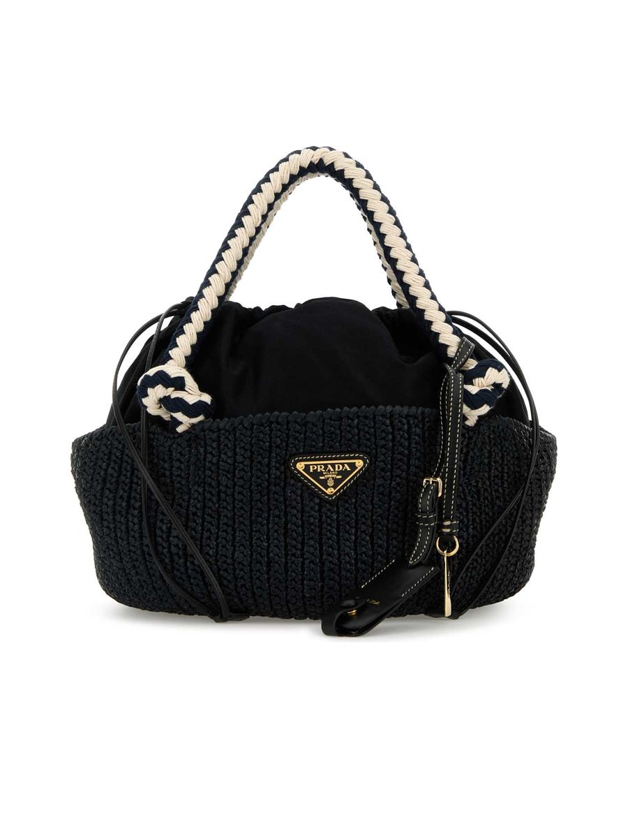 1BA463VOVO2MHA_F0002-1.jpg Prada Raffia Small Handbag - 图片 1