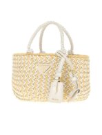 Leather and Raffia Bag - 图片 2