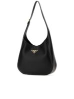 Logo Plaque Medium Hobo Bag Black - 图片 2
