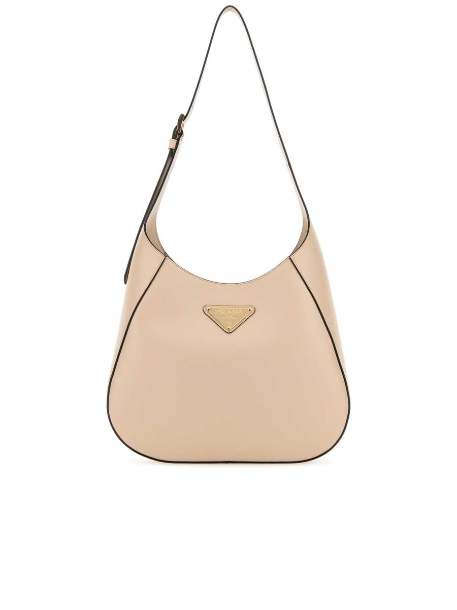 1BC1962AIX_F03MV-1.jpg Logo Plaque Medium Hobo Bag Pink - 图片 1