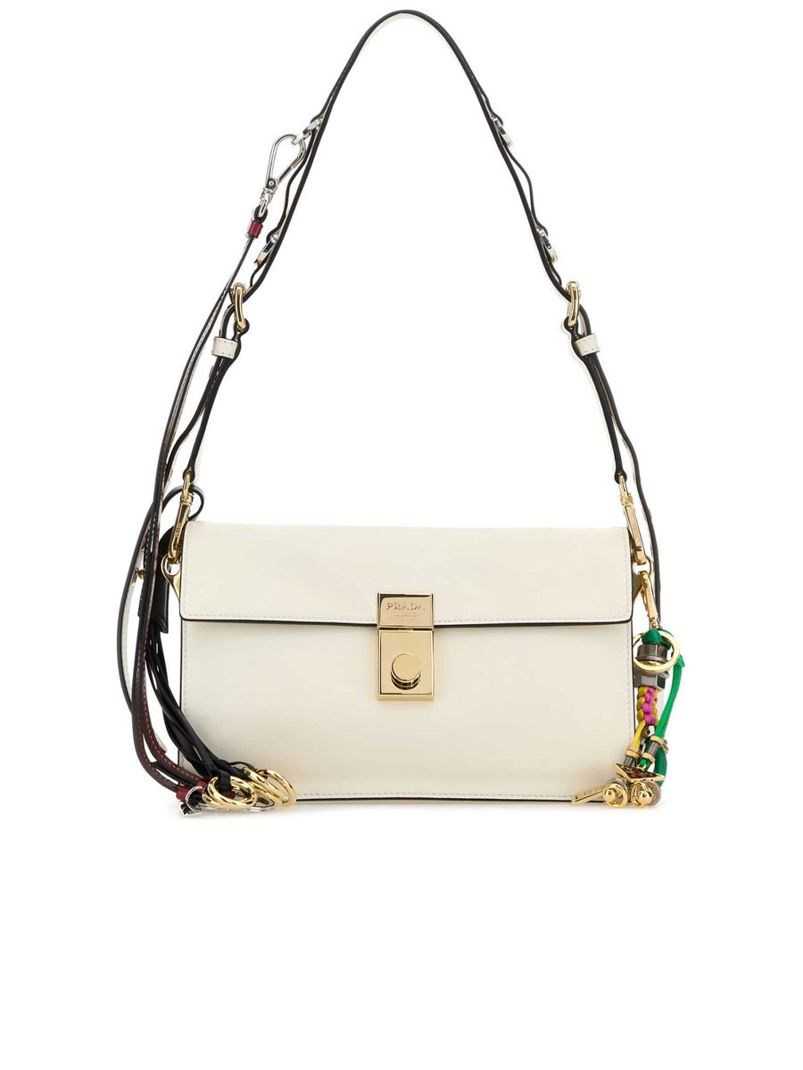 1BD379VOO62C6A_F0PG7-1.jpg Prada Soft Sound Small Leather Shoulder Bag with Charms - 图片 1