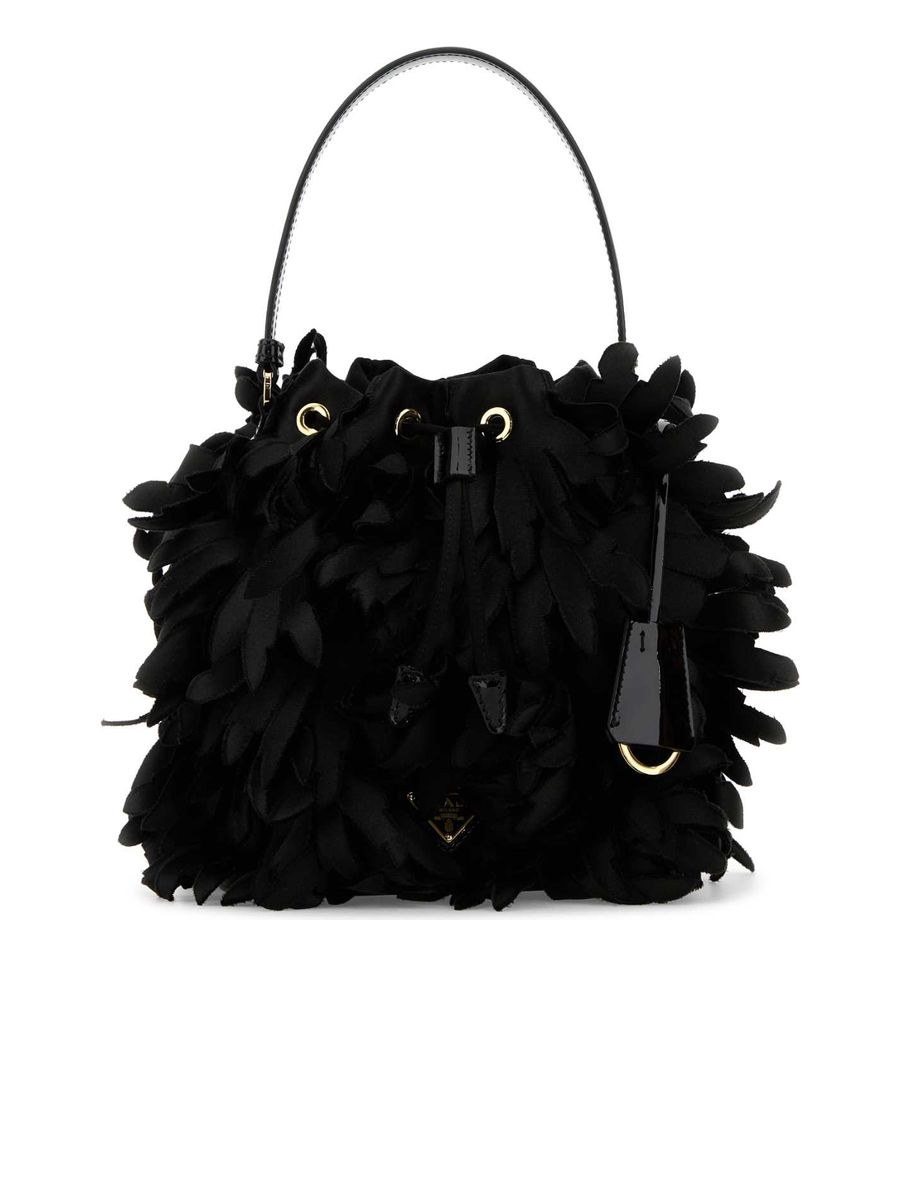 1BE067VWXM2C5R_F0002-1.jpg Embellished Satin Mini Bucket Bag - 图片 1