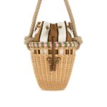 Wicker Mini Bucket Bag
