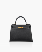 Hermès Kelly 28 Epsom Sellier Black GHW