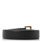 Grained Calfskin Monogram Cassandre Square Buckle Belt 100 40 Black - 图片 2