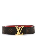 Monogram Calfskin LV Initiales Reversible Belt 75 30 Red