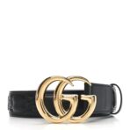 Calfskin GG Matelasse Marmont 40mm Belt 80 32 Black