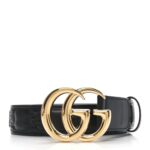 Calfskin GG Matelasse Marmont 40mm Belt 80 32 Black