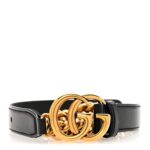 Calfskin GG Marmont Thin Chain Belt 85 34 Black