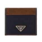 Twotone Fabric And Suede Wallet