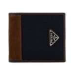Twotone Fabric And Suede Wallet