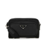 Renylon And Leather Crossbody Bag