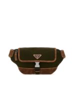 Renylon And Suede Belt Bag