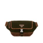 Renylon And Suede Belt Bag