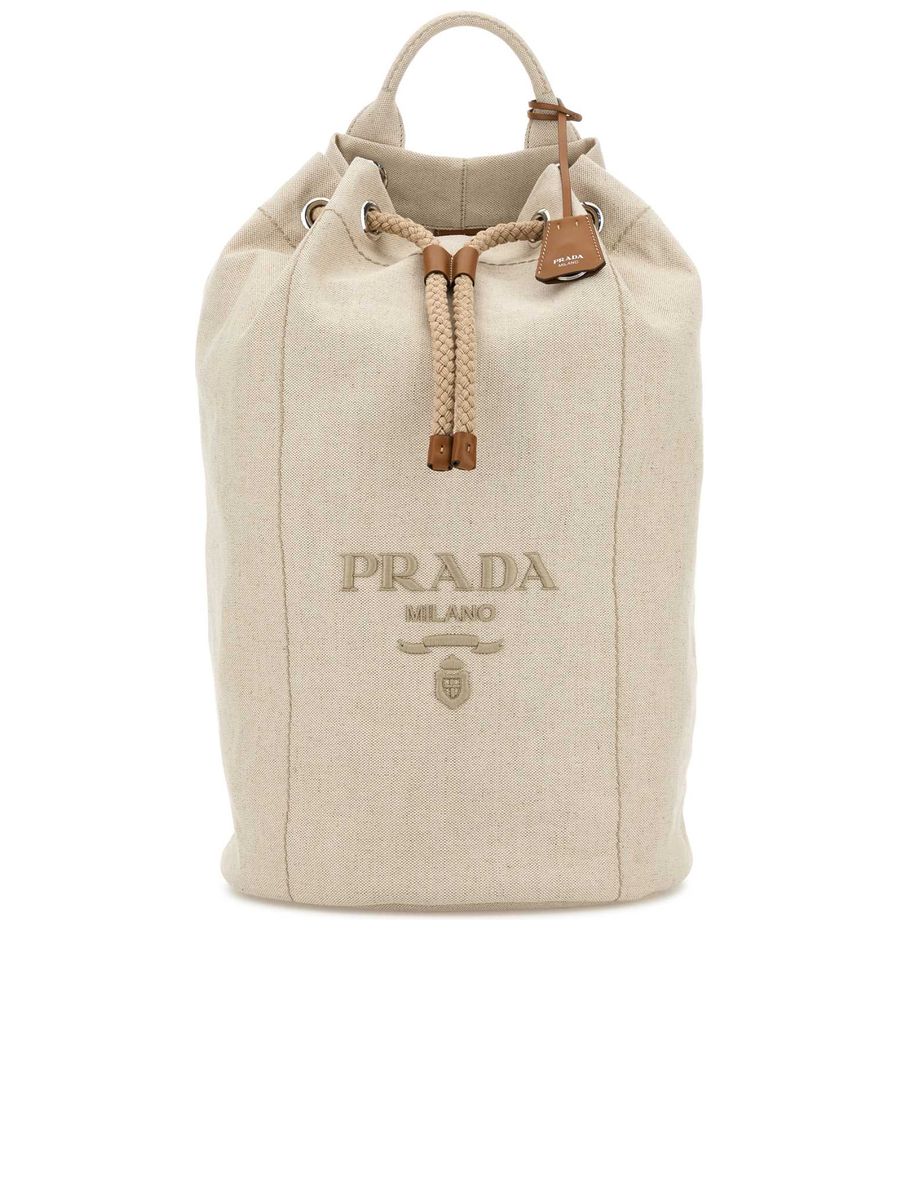 2VY0112CX9_F0018-1.jpg Sand Canvas Backpack - 图片 1