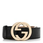 Guccissima Signature Interlocking G Belt 100 40 Black