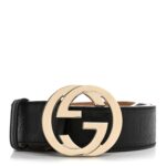 Guccissima Signature Interlocking G Belt 100 40 Black