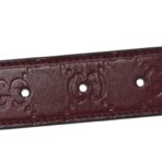 Plutone Calfskin Guccissima Double G 30mm Belt 80 32 Rosso Ancora - 图片 4