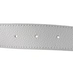 Taurillon Calfskin LV Initiales Reversible Belt 80 32 White Pink - 图片 5
