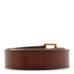 Vegetable Tanned Square Buckle Belt 85 34 Dark Brown Chocolate - 图片 2