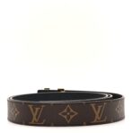 Monogram Calfskin 40mm LV Initiales Reversible Belt 110 44 Black - 图片 2