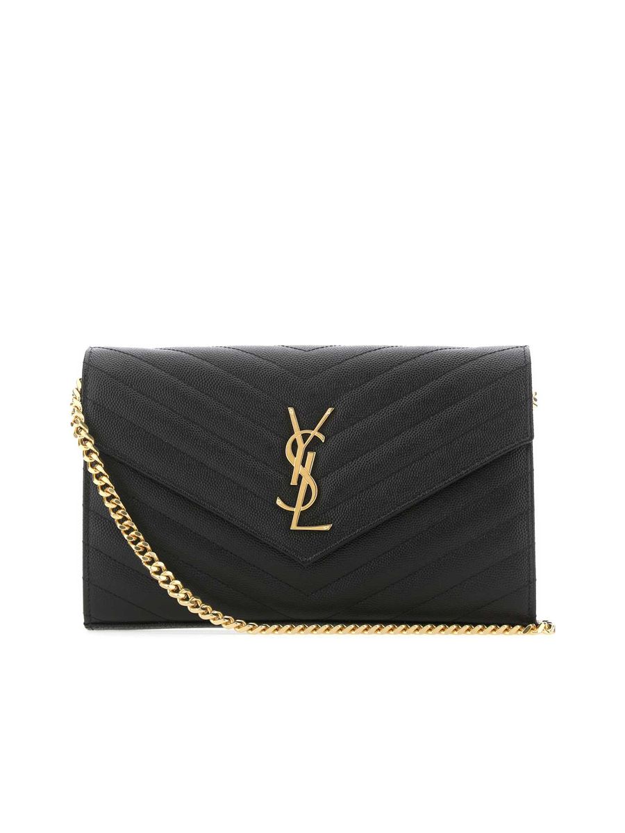 377828BOW01_1000-1.jpg Classic Cassandre Chain Wallet in Grain De Poudre Leather - 图片 1