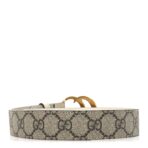 GG Supreme Monogram Plutone Calfskin Double G Reversible Belt Beige Ebony White - 图片 2