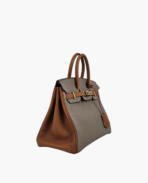 Hermes Birkin 25 Gris Mouette/Gold Togo PBHW - 图片 3