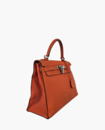 Hermes Kelly 32 Togo Sellier Orange PHW - 图片 3