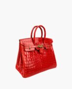 Hermès Birkin 25 Shiny Crocodile Niloticus Geranium GHW - 图片 3