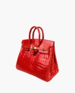 Hermès Birkin 25 Shiny Crocodile Niloticus Geranium GHW - 图片 4