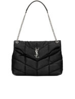 Loulou Puffer Medium Black Quilted Shoulder Bag - 图片 5