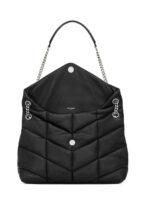 Loulou Puffer Medium Black Quilted Shoulder Bag - 图片 4