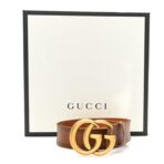 Faded Calfskin Double G Belt 80 32 Cuir - 图片 5