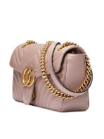 GG Marmont Small Matelasse Dusty Pink Leather Shoulder Bag - 图片 2