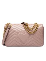 GG Marmont Mini Matelasse Dusty Pink Leather Shoulder Bag - 图片 4